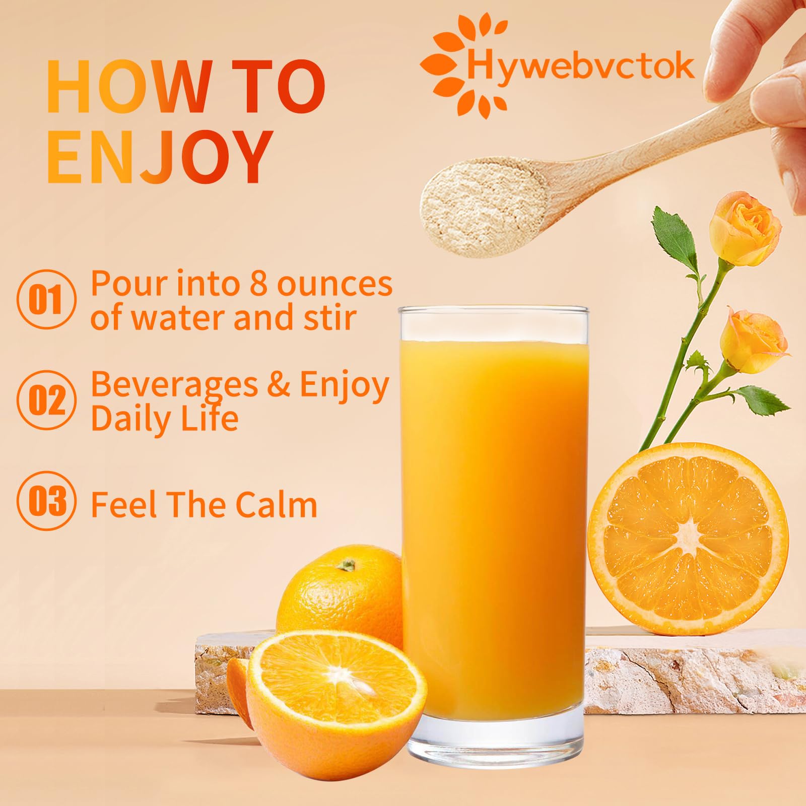 Hywebvctok cortisol drink turmeric root extract visible in blend