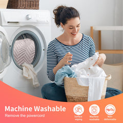 hYwecy soft-flannel heating pad is machine washable for easy care