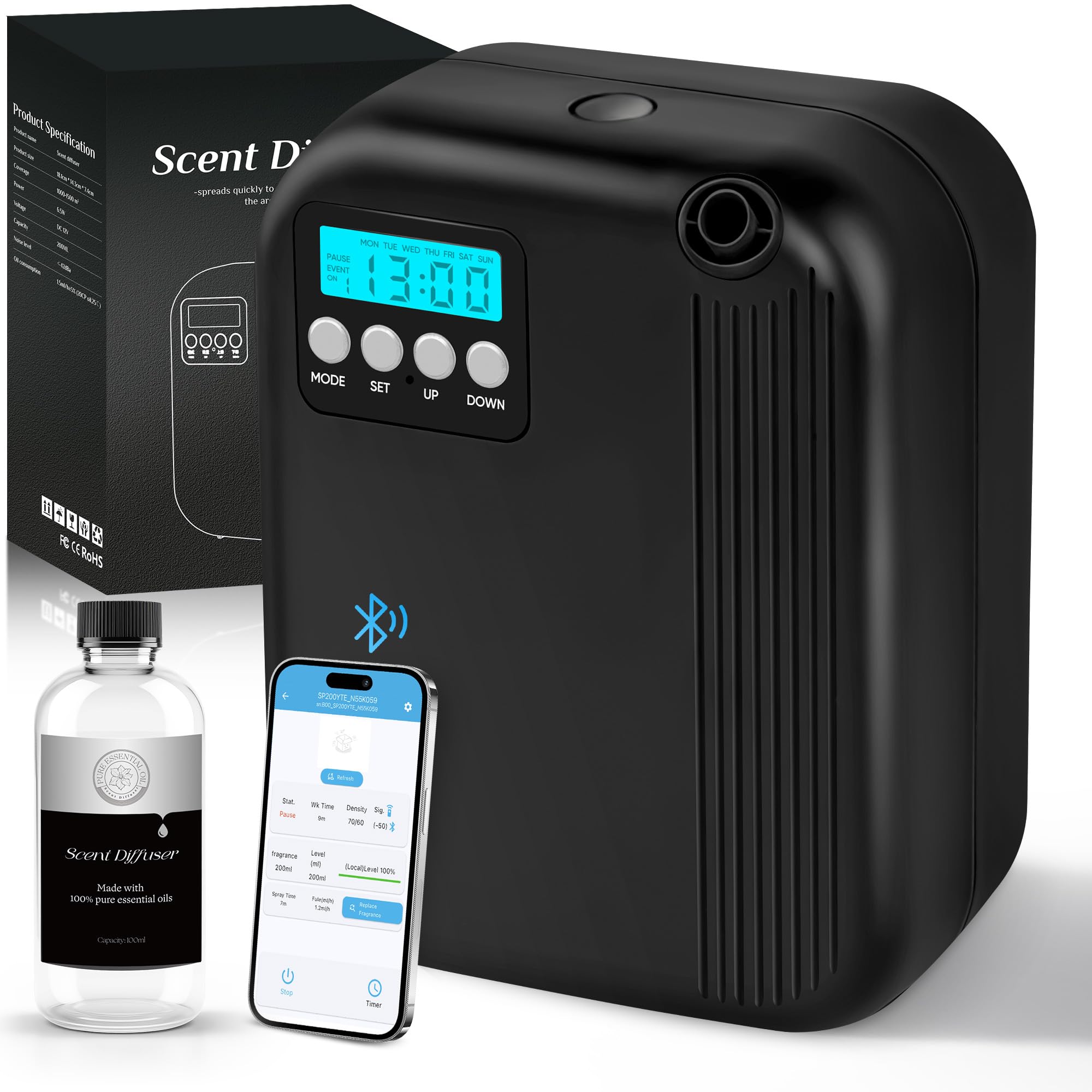 HZQVA Hotel Collection Diffuser wall-mount setup for space-saving scent diffusion.