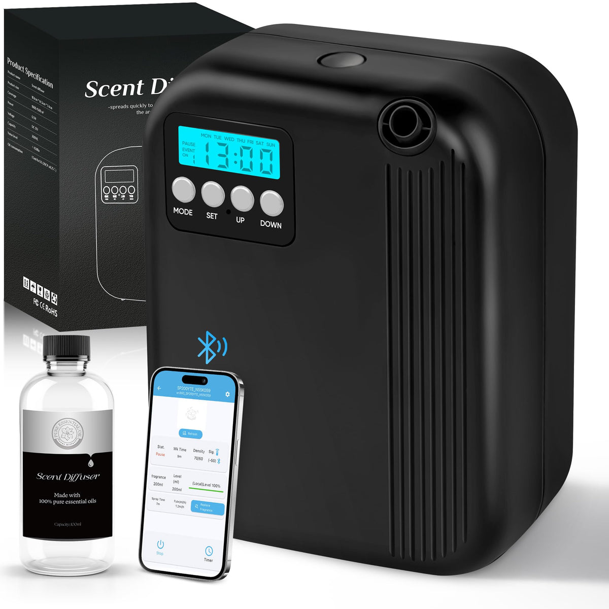 HZQVA Hotel Collection Diffuser wall-mount setup for space-saving scent diffusion.