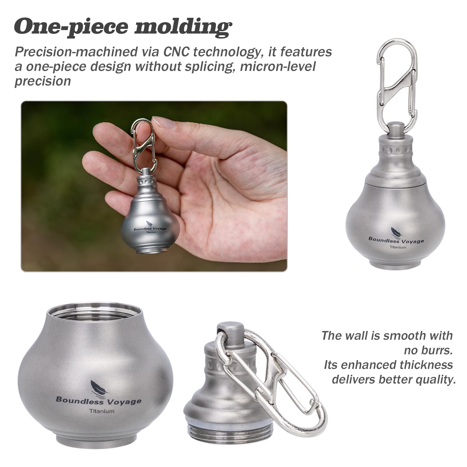 iBasingo seamless cnc pill jar highlights precision and durability
