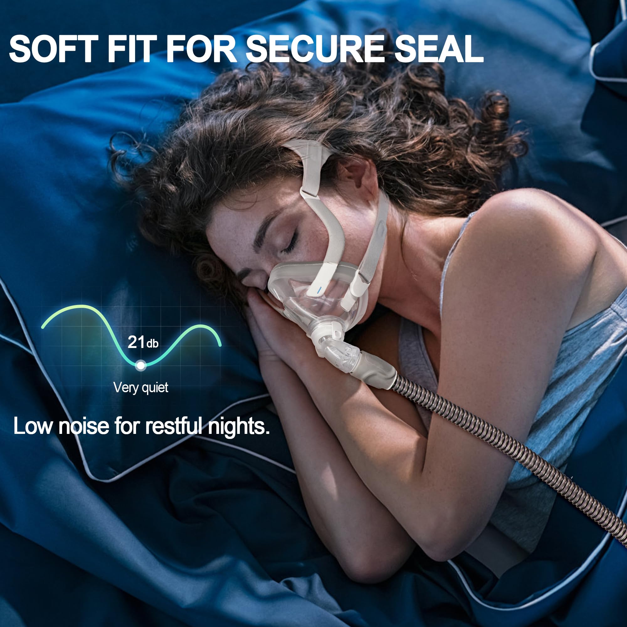 IBEET CPAP cushion comparison view contrasts silicone and fabric for comfort.
