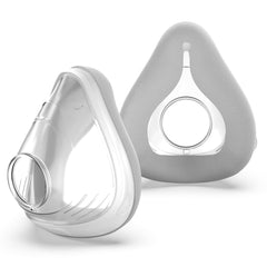IBEET fabric cushion front view on AirFit F20 shows skin-friendly comfort.