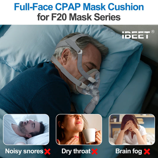 IBEET soft fabric cover for AirTouch F20 reduces silicone irritation during sleep.