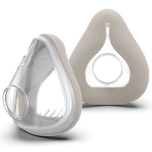 IBEET fabric cushion for AirFit F20 – close-up of breathable, skin-friendly material.