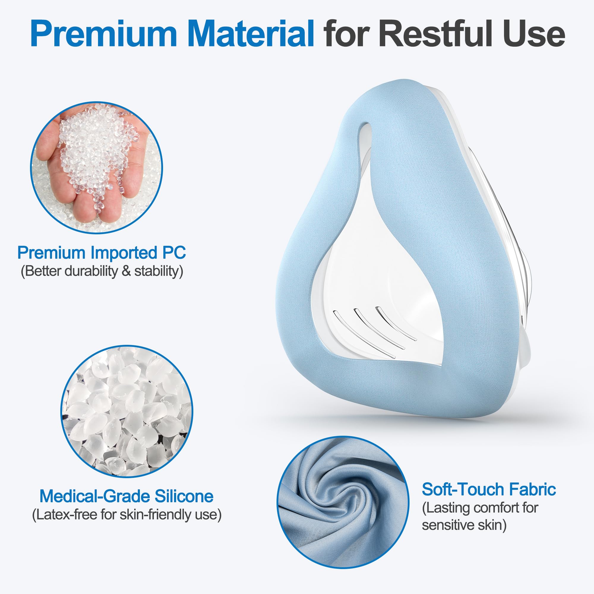 IBEET AirTouch F20 blue-pack cushion features breathable fabric for skin-friendly comfort.