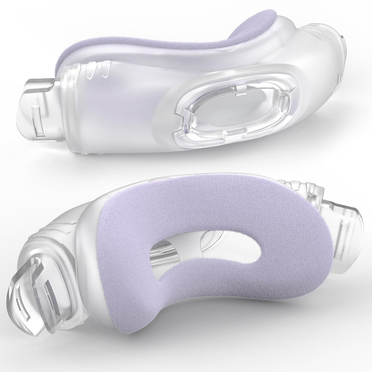 IBEET AirFit N30i purple cushion close-up highlighting breathable fabric for comfort