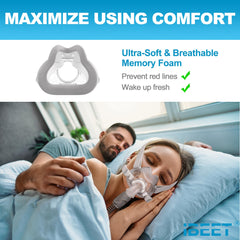 IBEET latex-free silicone seal provides a snug fit with quiet operation.