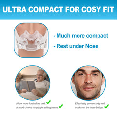 IBEET soft silicone cushion contours to the face for comfort.