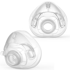 IBEET AirFit F40 cushion front view; gentle contour supports side sleepers.