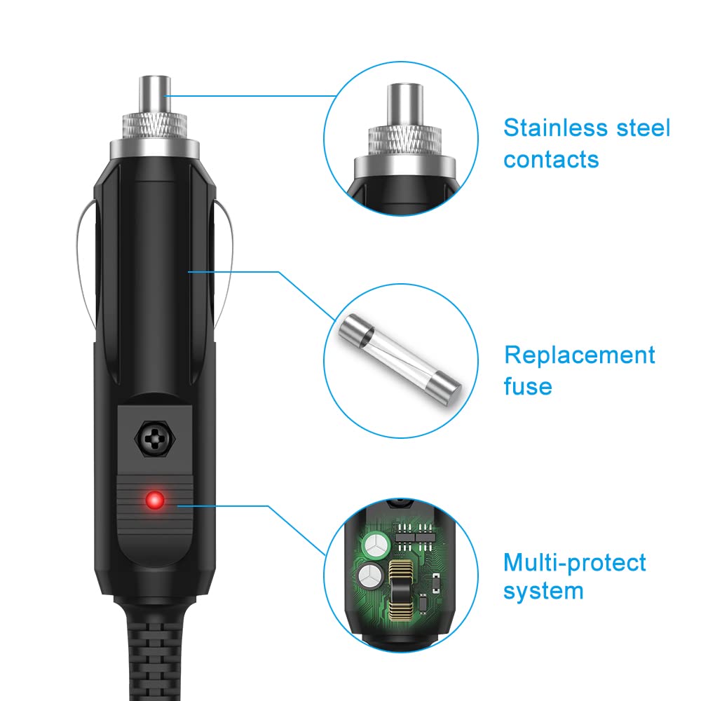 Travel-ready IBERLS AirSense 11 setup for in-car charging.