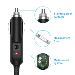 Travel-ready IBERLS AirSense 11 setup for in-car charging.
