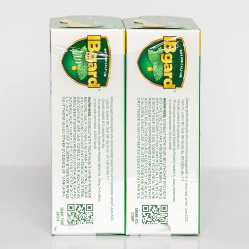 IBgard capsules aligned in row indicating easy dosing.