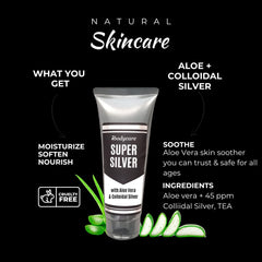 Packaging of ibodycare Super Silver Gel for easy at-home use