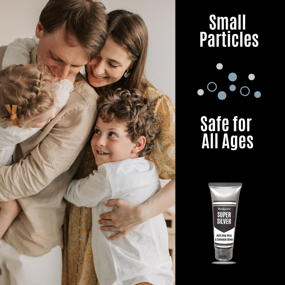 Close-up texture of ibodycare gel shows a light, non-greasy feel