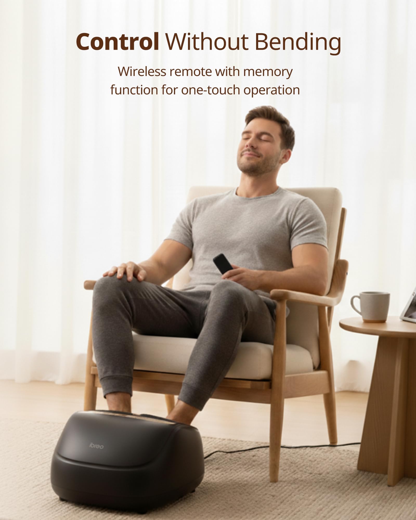 ibreo foot massager air compression around feet and arches