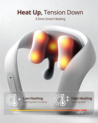 Dual heating settings on Ibreo massager close-up for warmth control