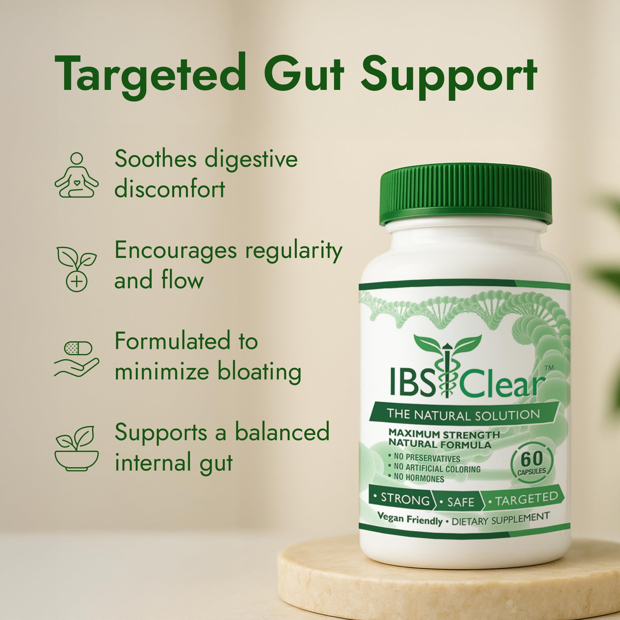 IBS Clear peppermint leaf for digestive comfort.