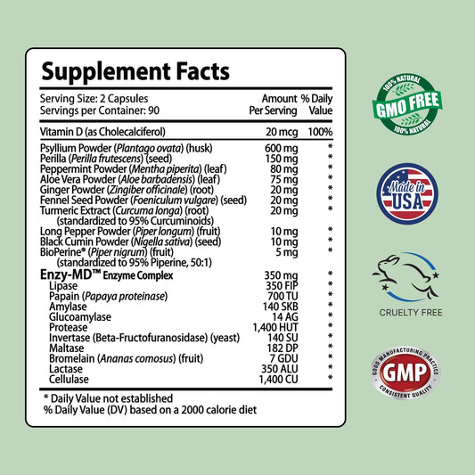 IBS Clear psyllium husk fiber supports regularity.