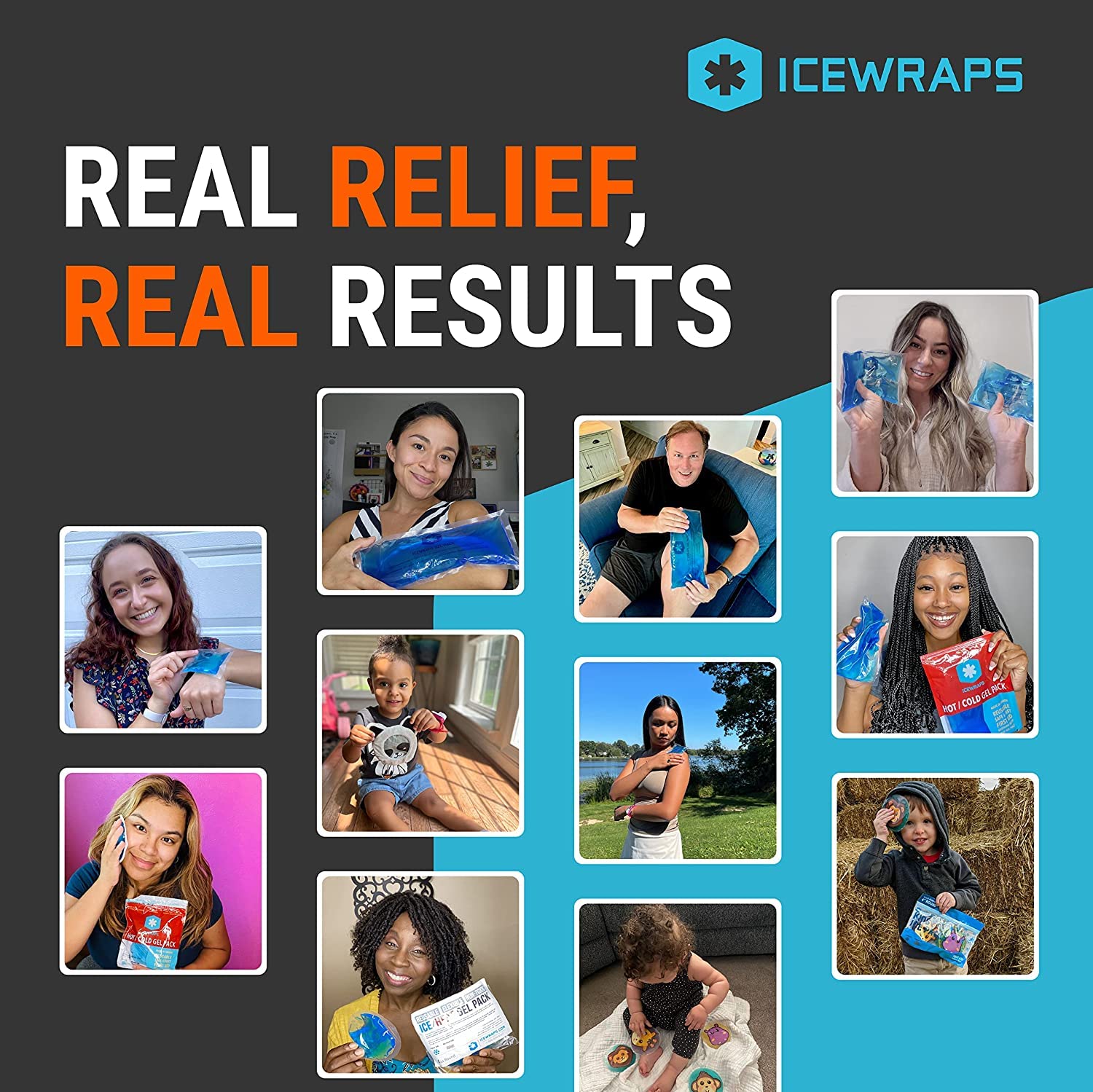 ICEWRAPS ideal for injury recovery with reusable gel packs.