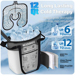 ICIDRION portable knee recovery system lets you treat at home or on the go.