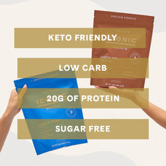 ICONIC Protein Powder Chocolate Truffle stirred with milk creates a creamy, complete protein drink.