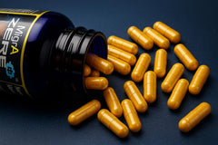 Close-up of Iconis Migraine Zero capsules for easy daily dosing.
