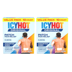 Icy Hot Original patch variety pack front view shows flexible fabric for portable relief