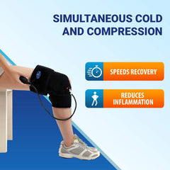 Icy Wrap knee-wrap manual pump for adjustable compression