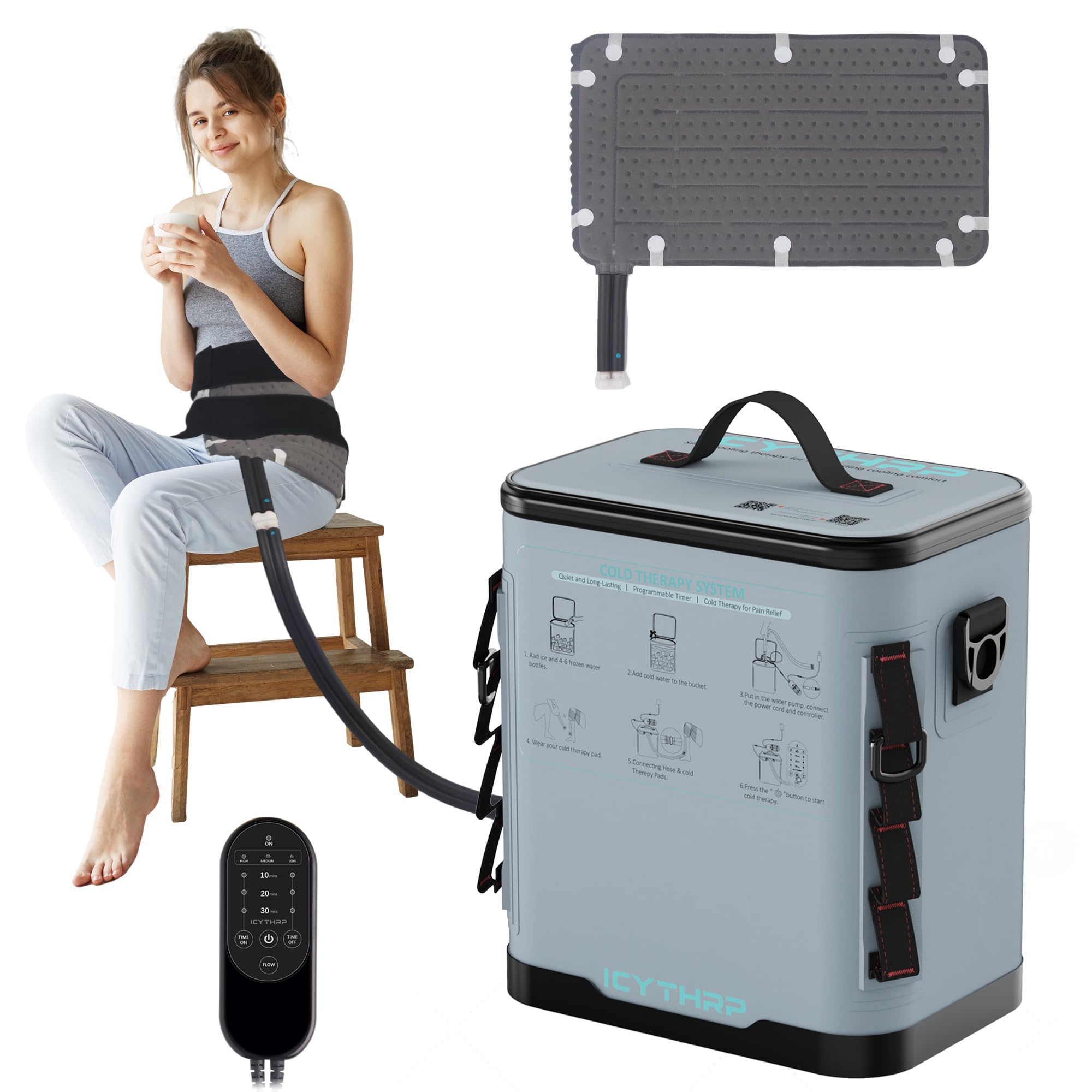 ICYTHRP cold therapy machine front view for targeted soothing relief