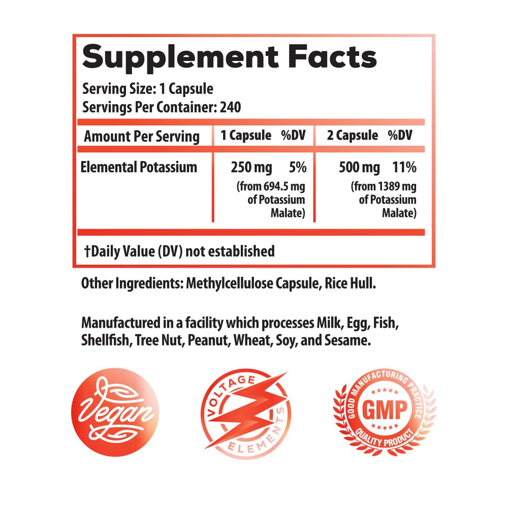 Ideal Infusion Potassium Malate capsules closeup on label highlighting bioavailability