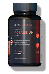 Ideal Infusion Potassium Malate capsules front view on bottle for daily energy support