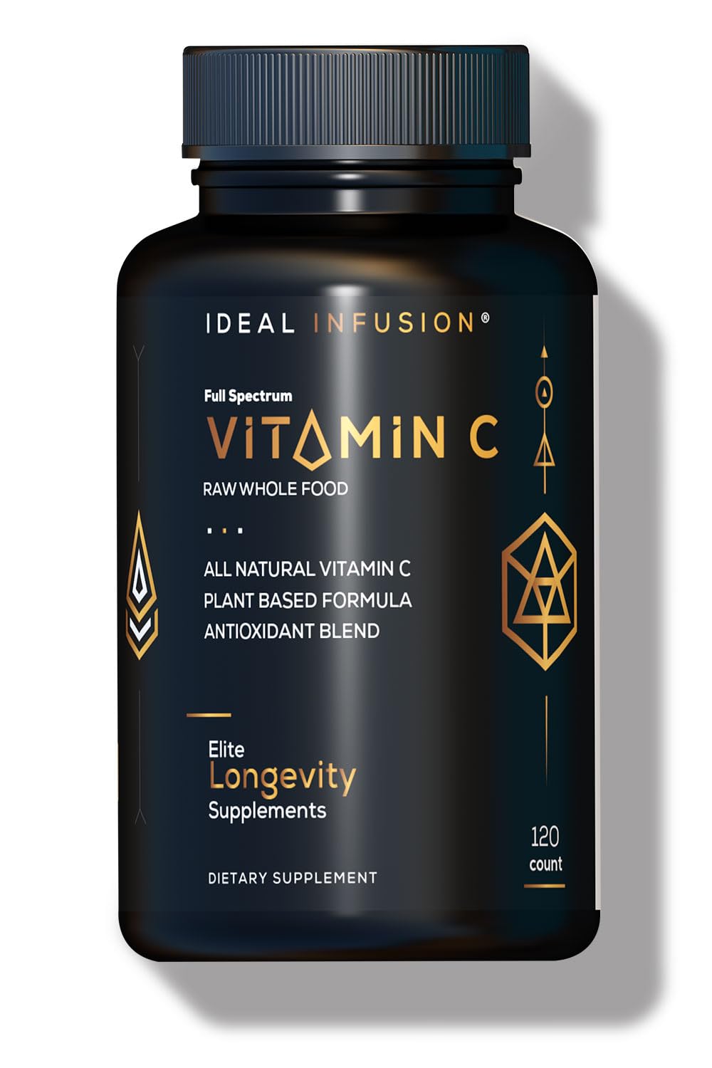 Ideal Infusion Vitamin C bottle top view for daily antioxidant support.