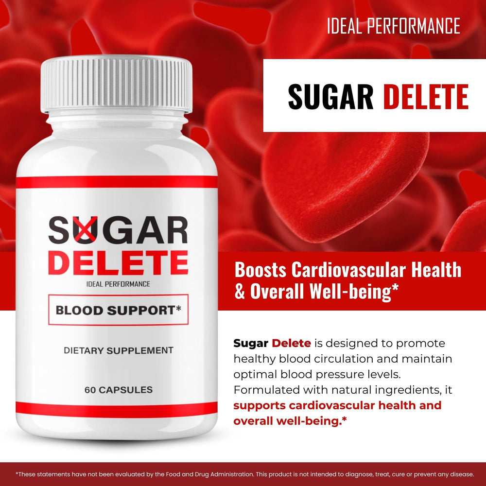IDEAL PERFORMANCE All Natural Sugar Delete Pills label communicates natural ingredients.