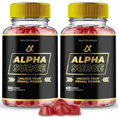 IDEAL PERFORMANCE Alpha Surge bottle closeup for daily natural wellness support.