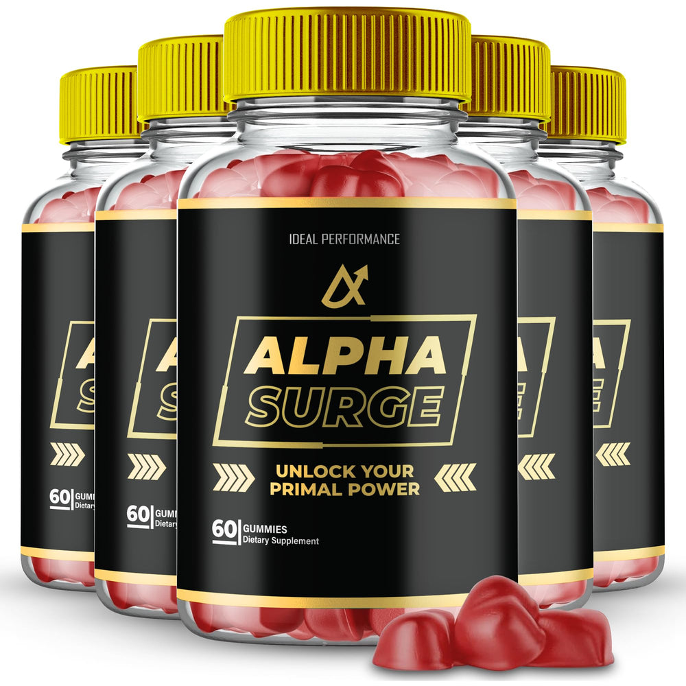 IDEAL PERFORMANCE Alpha Surge Gummies bottle for convenient daily wellness support