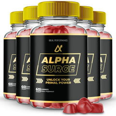 IDEAL PERFORMANCE Alpha Surge Gummies bottle for convenient daily wellness support