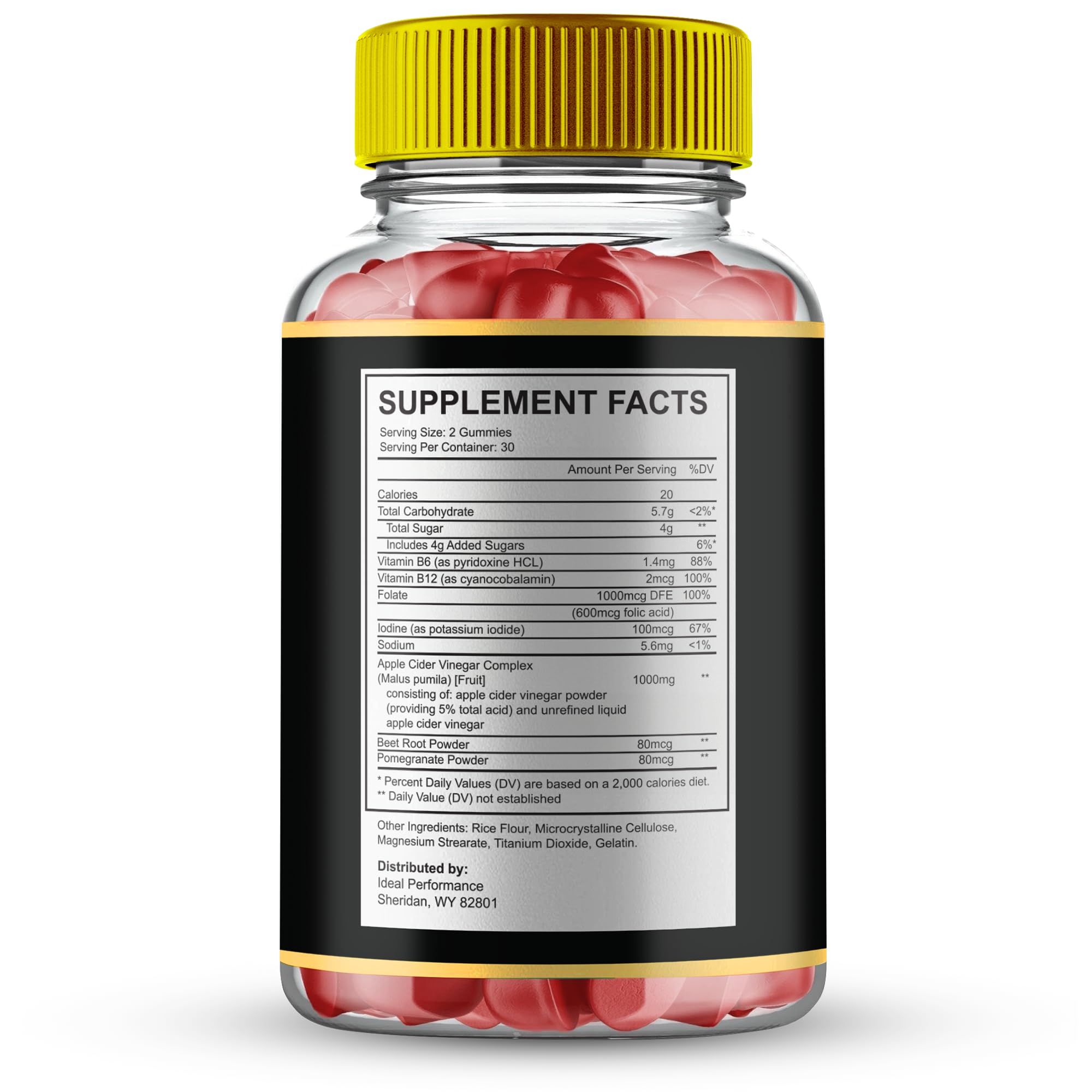 IDEAL PERFORMANCE Alpha Surge gummies pack showing convenient daily performance support.