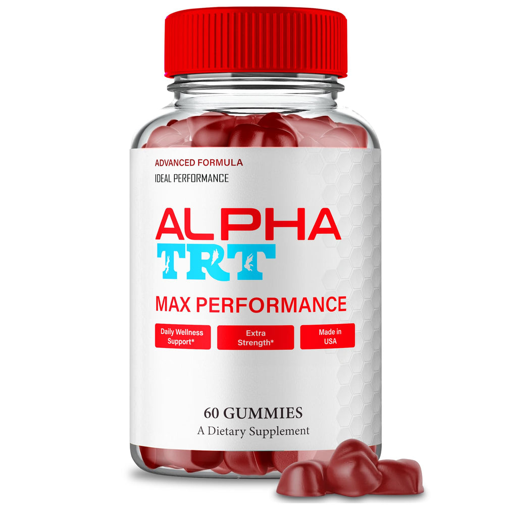 IDEAL PERFORMANCE Alpha TRT Gummies bottle for daily wellness support.