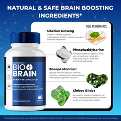Bio Brain Capsules blister pack showing convenient dosing
