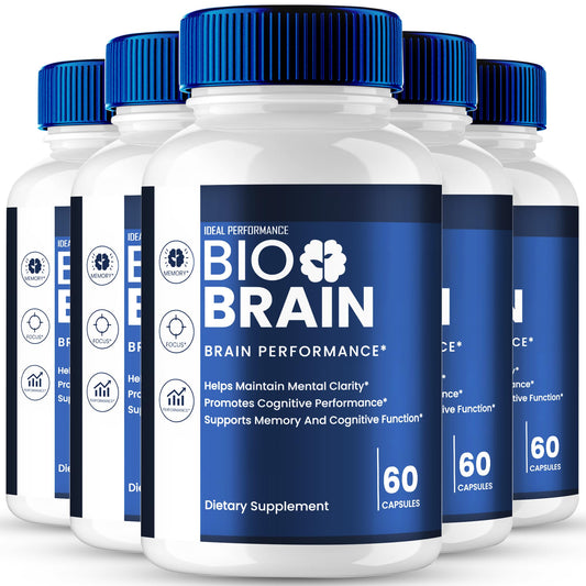 IDEAL PERFORMANCE Bio Brain Capsules front label with memory and focus support