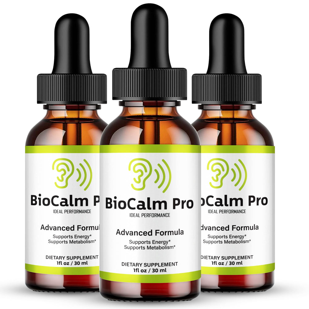 IDEAL PERFORMANCE Bio Calm Pro Tinnitus Drops bottle front view for easy use