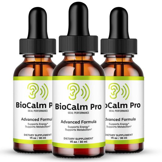 IDEAL PERFORMANCE Bio Calm Pro Tinnitus Drops bottle front view for easy use