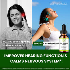 IDEAL PERFORMANCE Bio Calm Pro Tinnitus Drops in a calm home setting for ease
