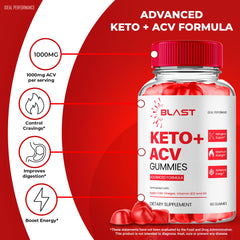 IDEAL PERFORMANCE Blast Keto ACV Gummies daily dose chews ideal for on-the-go snacking.