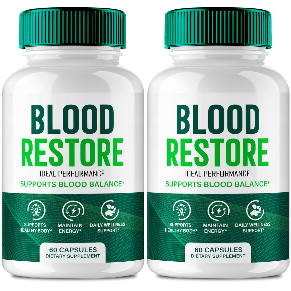 IDEAL PERFORMANCE Blood Restore Capsules bottle front shows premium circulation support.