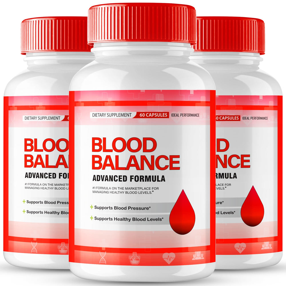 IDEAL PERFORMANCE Blood Balance bottle front, premium packaging for daily circulation support.
