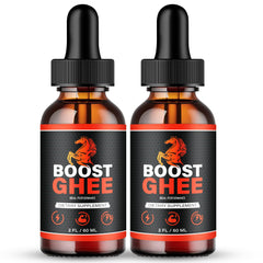IDEAL PERFORMANCE Boost Ghee Drops bottle shown for convenient daily energy support.