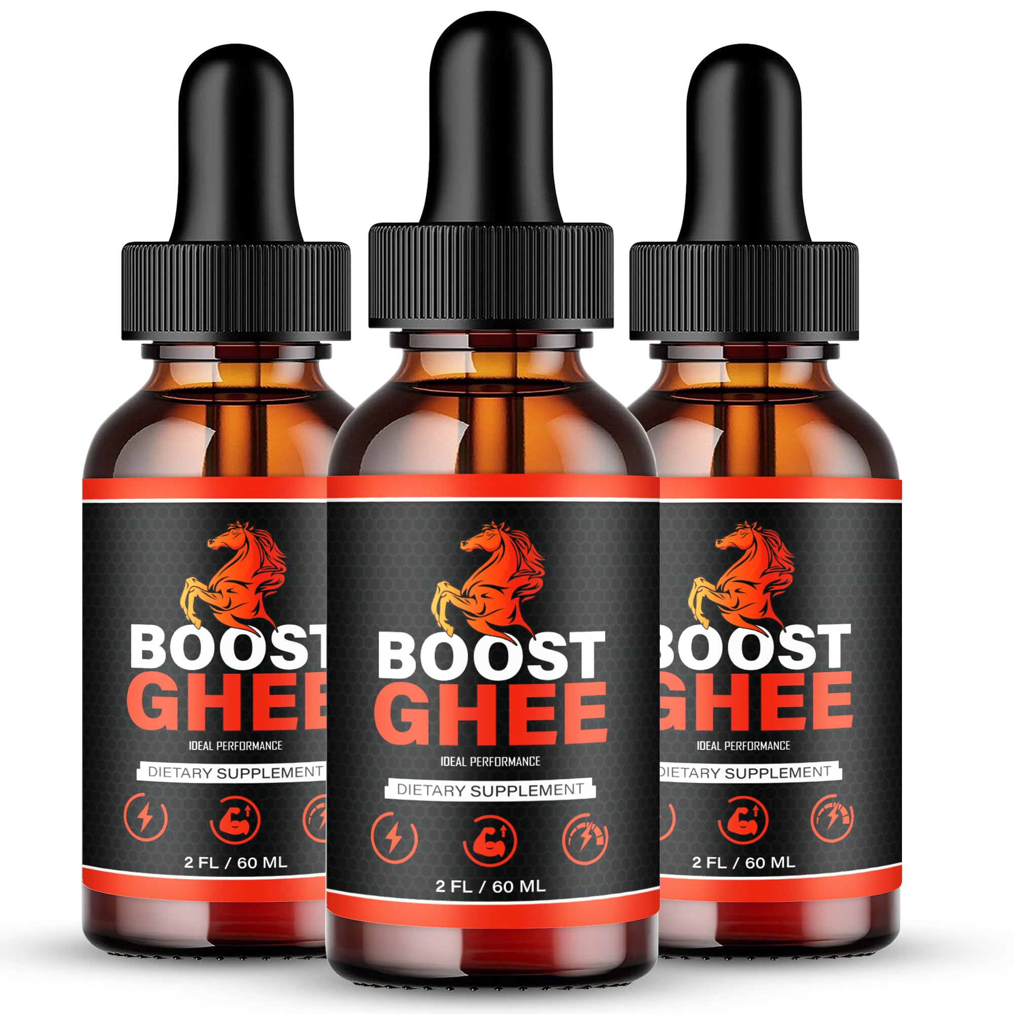 Boost Ghee Drops bottle by IDEAL PERFORMANCE for daily energy support.