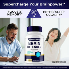 Brain Defender on retail shelf signaling trusted cognitive health option for daily memory tasks